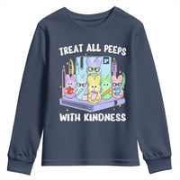 Teachers Easter Youth Sweatshirt Treat All Peeps With Kindness - Wonder Print Shop