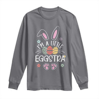 Funny Easter Long Sleeve Shirt Im A Little Eggstra Bunny Cute Kids Toddler - Wonder Print Shop