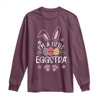 Funny Easter Long Sleeve Shirt Im A Little Eggstra Bunny Cute Kids Toddler - Wonder Print Shop