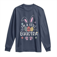 Funny Easter Long Sleeve Shirt Im A Little Eggstra Bunny Cute Kids Toddler - Wonder Print Shop