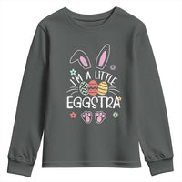 Funny Easter Youth Sweatshirt Im A Little Eggstra Bunny Cute Kids Toddler - Wonder Print Shop