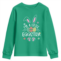 Funny Easter Youth Sweatshirt Im A Little Eggstra Bunny Cute Kids Toddler - Wonder Print Shop