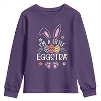 Funny Easter Youth Sweatshirt Im A Little Eggstra Bunny Cute Kids Toddler - Wonder Print Shop
