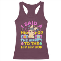 Funny Hip Hop Hippity Easter Bunny Racerback Tank Top - Wonder Print Shop