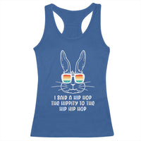 Retro Hip Hop Easter Bunny Racerback Tank Top Funny Hippity Cool Rabbit Lovers Toddler - Wonder Print Shop