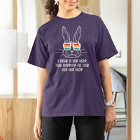 Retro Hip Hop Easter Bunny T Shirt For Women Funny Hippity Cool Rabbit Lovers Toddler - Wonder Print Shop