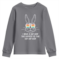 Retro Hip Hop Easter Bunny Youth Sweatshirt Funny Hippity Cool Rabbit Lovers Toddler - Wonder Print Shop