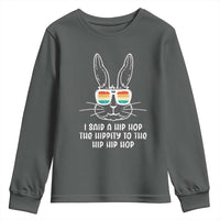 Retro Hip Hop Easter Bunny Youth Sweatshirt Funny Hippity Cool Rabbit Lovers Toddler - Wonder Print Shop