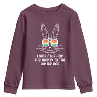Retro Hip Hop Easter Bunny Youth Sweatshirt Funny Hippity Cool Rabbit Lovers Toddler - Wonder Print Shop