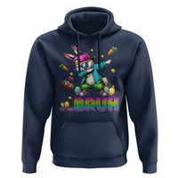 Bruh Dab Bunny Easter Hoodie Funny 80s Retro Vintage Party Cool Rabbit - Wonder Print Shop