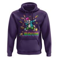 Bruh Dab Bunny Easter Hoodie Funny 80s Retro Vintage Party Cool Rabbit - Wonder Print Shop