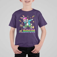 Bruh Dab Bunny Easter T Shirt For Kid Funny 80s Retro Vintage Party Cool Rabbit - Wonder Print Shop