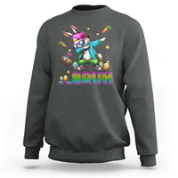 Bruh Dab Bunny Easter Sweatshirt Funny 80s Retro Vintage Party Cool Rabbit - Wonder Print Shop
