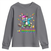 Bruh Dab Bunny Easter Youth Sweatshirt Funny 80s Retro Vintage Party Cool Rabbit - Wonder Print Shop