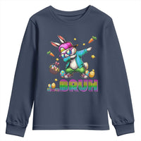 Bruh Dab Bunny Easter Youth Sweatshirt Funny 80s Retro Vintage Party Cool Rabbit - Wonder Print Shop