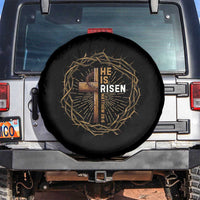 Easter Cross He is Risen Spare Tire Cover Jesus Christian Crown Of Thorns - Wonder Print Shop