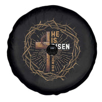 Easter Cross He is Risen Spare Tire Cover Jesus Christian Crown Of Thorns - Wonder Print Shop