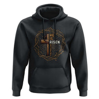Easter Cross He is Risen Hoodie Jesus Christian Crown Of Thorns - Wonder Print Shop