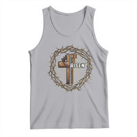 Easter Cross He is Risen Tank Top Jesus Christian Crown Of Thorns - Wonder Print Shop