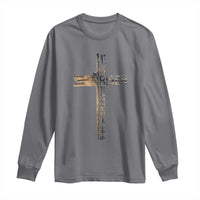 He is Risen Long Sleeve Shirt Religious Easter Cross Jesus Christian