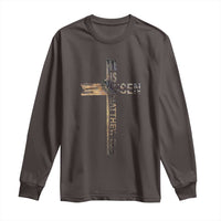 He is Risen Long Sleeve Shirt Religious Easter Cross Jesus Christian