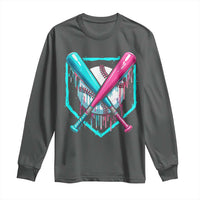 Baseball Drip Long Sleeve Shirt Ice Cream Dripping Youth Boys Baseball Bats