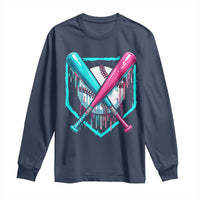 Baseball Drip Long Sleeve Shirt Ice Cream Dripping Youth Boys Baseball Bats