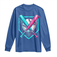 Baseball Drip Long Sleeve Shirt Ice Cream Dripping Youth Boys Baseball Bats