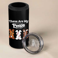 Baseball Basketball Football Easter 4 in 1 Can Cooler Tumbler Cute Bunny Game Day Sports These Are My Peeps - Wonder Print Shop
