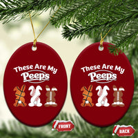 Baseball Basketball Football Easter Ceramic Ornament Cute Bunny Game Day Sports These Are My Peeps - Wonder Print Shop