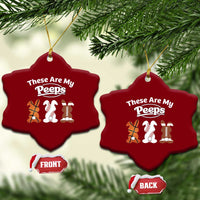 Baseball Basketball Football Easter Ceramic Ornament Cute Bunny Game Day Sports These Are My Peeps - Wonder Print Shop