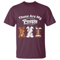 Baseball Basketball Football Easter T Shirt Cute Bunny Game Day Sports These Are My Peeps - Wonder Print Shop