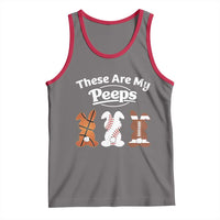 Baseball Basketball Football Easter Tank Top Cute Bunny Game Day Sports These Are My Peeps - Wonder Print Shop