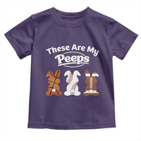 Baseball Basketball Football Easter Toddler T Shirt Cute Bunny Game Day Sports These Are My Peeps - Wonder Print Shop