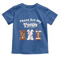 Baseball Basketball Football Easter Toddler T Shirt Cute Bunny Game Day Sports These Are My Peeps - Wonder Print Shop