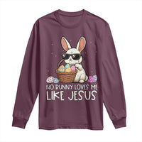 Easter Christian Long Sleeve Shirt No Bunny Loves Me Like Jesus
