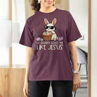 Easter Christian T Shirt For Women No Bunny Loves Me Like Jesus