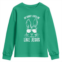 Funny Christian Easter Youth Sweatshirt No Bunny Loves Me Like Jesus Retro Bunny - Wonder Print Shop