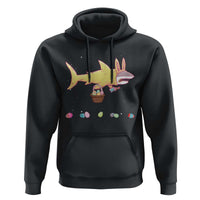 Funny Shark Easter Hoodie Cute Bunny Ears Eggs Hunting Teens Boys Kids - Wonder Print Shop