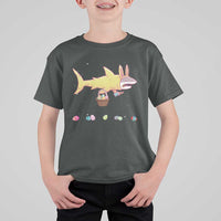 Funny Shark Easter T Shirt For Kid Cute Bunny Ears Eggs Hunting Teens Boys Kids - Wonder Print Shop