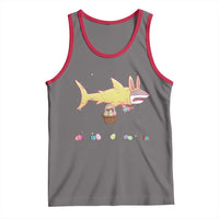 Funny Shark Easter Tank Top Cute Bunny Ears Eggs Hunting Teens Boys Kids - Wonder Print Shop
