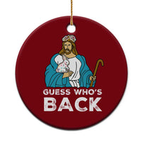 Guess Whos Back Ceramic Ornament Funny Religious Jesus Back Cute Bunny - Wonder Print Shop