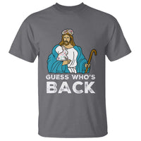 Guess Whos Back T Shirt Funny Religious Jesus Back Cute Bunny - Wonder Print Shop