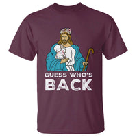 Guess Whos Back T Shirt Funny Religious Jesus Back Cute Bunny - Wonder Print Shop