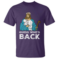 Guess Whos Back T Shirt Funny Religious Jesus Back Cute Bunny - Wonder Print Shop