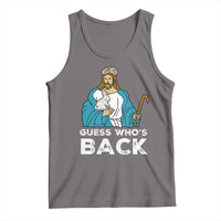 Guess Whos Back Tank Top Funny Religious Jesus Back Cute Bunny - Wonder Print Shop