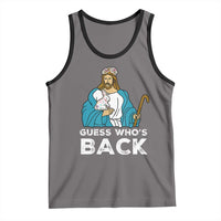 Guess Whos Back Tank Top Funny Religious Jesus Back Cute Bunny - Wonder Print Shop