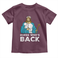 Guess Whos Back Toddler T Shirt Funny Religious Jesus Back Cute Bunny - Wonder Print Shop