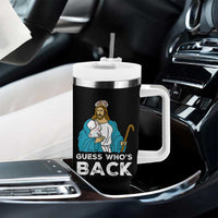Guess Whos Back Tumbler With Handle Funny Religious Jesus Back Cute Bunny - Wonder Print Shop