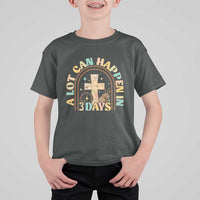 A lot can Happen in 3 Days T Shirt For Kid Retro Christian Easter Family